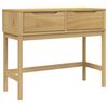 vidaXL konsolbord FLORO 89,5x36,5x73 cm massivt fyrretr&aelig; gyldenbrun
