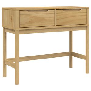 vidaXL konsolbord FLORO 89,5x36,5x73 cm massivt fyrretr&aelig; gyldenbrun
