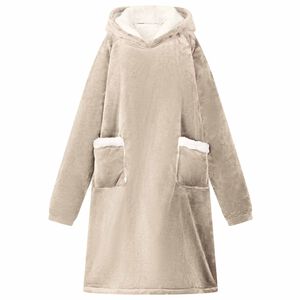 vidaXL T&aelig;ppe-hoodie Beige M Fleece og Flannel
