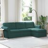 vidaXL Sofa M&oslash;rkegr&oslash;n 215 x 138 x 80 cm Stof