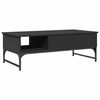 vidaXL sofabord 100x50x35 cm massivt konstrueret tr&aelig; og metal sort