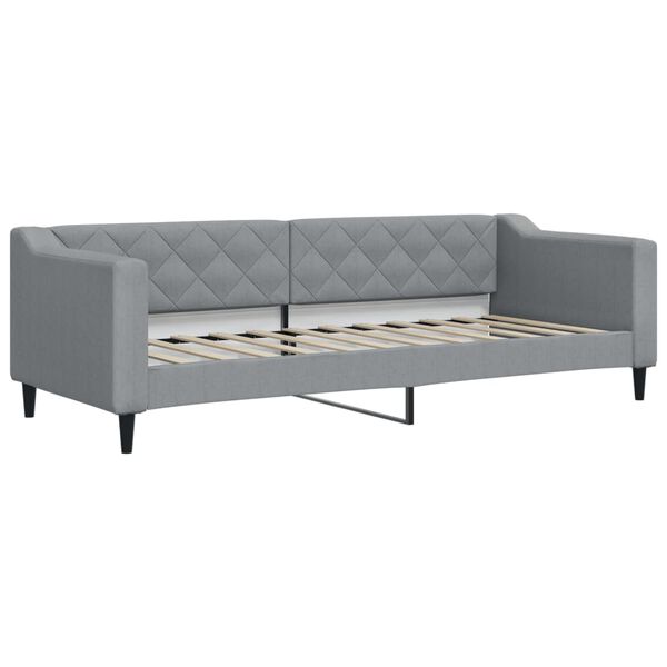 vidaXL daybed med udtræk og skuffer 80x200 cm stof lysegrå
