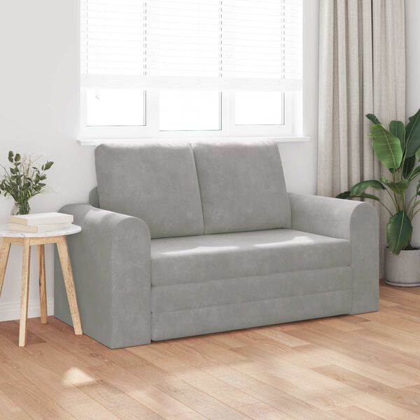 vidaXL Sovesofa Lysegr&aring; 148 x 71 x 83 cm Fl&oslash;jl