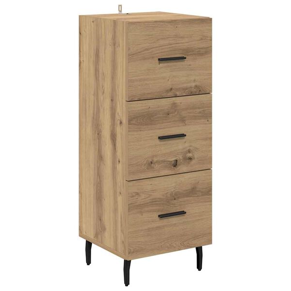 vidaXL Sideboard artisan eg 34 x 34.5 x 90 cm Konstrueret træ
