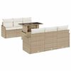 vidaXL Havesofa S&aelig;t 7 stk. Beige polyrattan