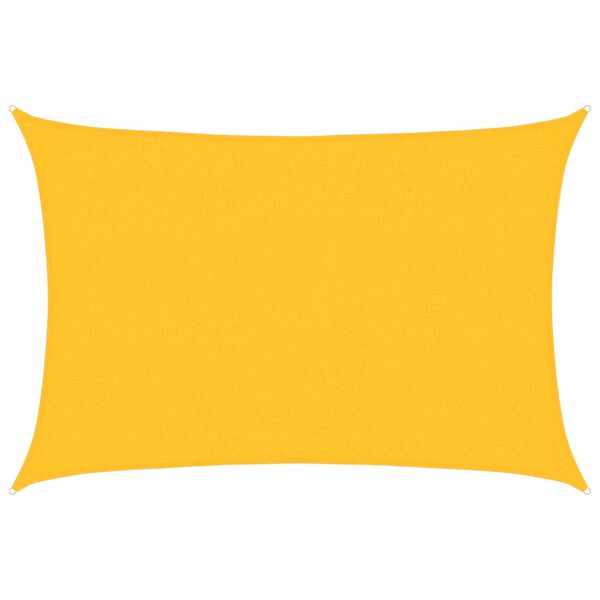 vidaXL solsejl 2,5x4 m 160 g/m&sup2; HDPE gul