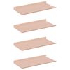 vidaXL Sv&aelig;vende hylde 4 stk. Lyser&oslash;d 40 x 18 x 2,5 cm St&aring;l