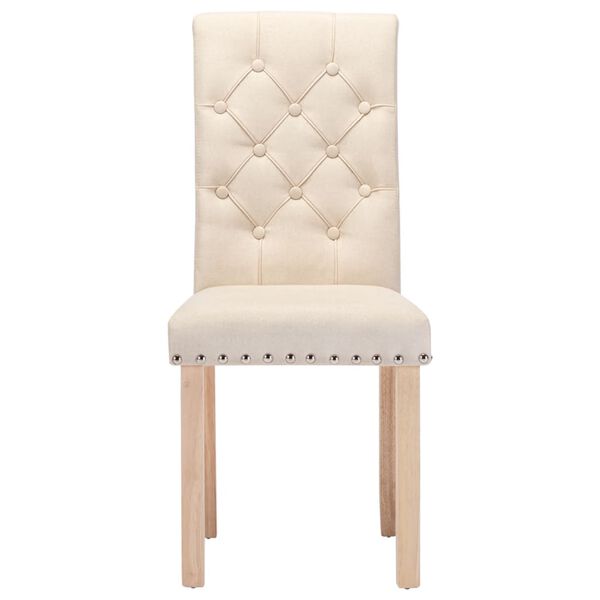 vidaXL spisebordsstole 6 stk. stof cremefarvet