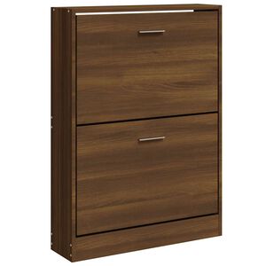 vidaXL skoskab 59x17x81 cm konstrueret tr&aelig; brun egetr&aelig;