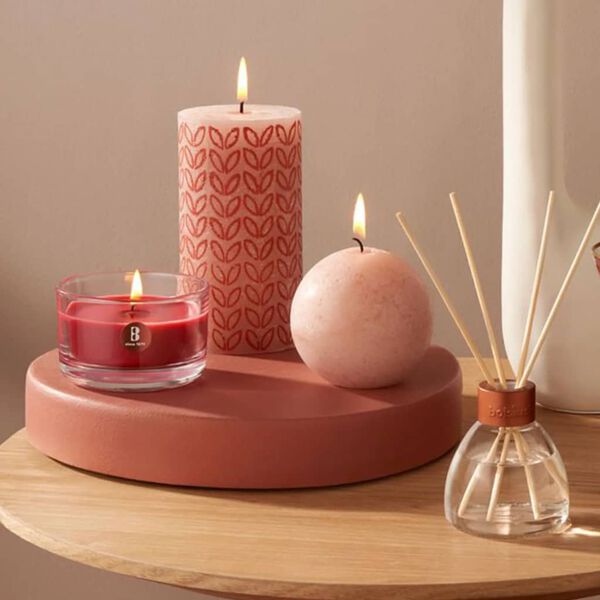 Bolsius rustikke kuglelys Shine 6 stk. 76x71 mm r&aring;hvid