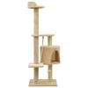 vidaXL kradsetr&aelig; med sisalkradsestolper 120 cm beige