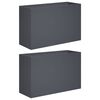 vidaXL Have Blomsterkrukke 2 stk. Antracit 80 x 40 x 50 cm