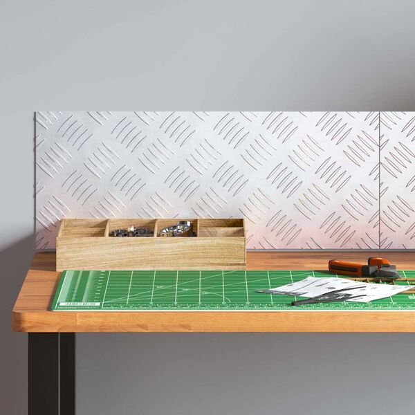 vidaXL Trappe Tread Rektangul&aelig;r 2 pcs S&oslash;lv 50 x 20 cm Aluminium