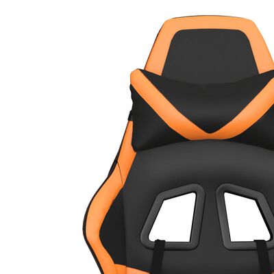 vidaXL gamingstol m. massagefunktion kunstlæder sort og orange