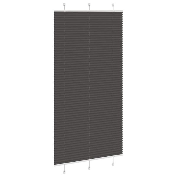 vidaXL Pliss&eacute;gardin Sort 110x200 cm Stofbredde 109,4 cm Polyester