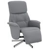 vidaXL l&aelig;nestol med fodst&oslash;tte stof lysegr&aring;