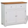 vidaXL sk&aelig;nk 90x33,5x83 cm massivt egetr&aelig;