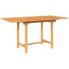 vidaXL havebord med udtr&aelig;k 110-160x80x75 cm massivt teaktr&aelig;