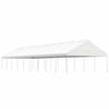 vidaXL pavillon med tag 20,07x5,88x3,75 m polyethylen hvid