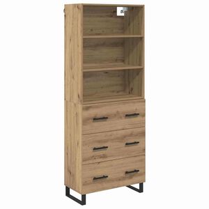 vidaXL Highboard 2 stk. Artisan Egetr&aelig; 69,5 x 34 x 180 cm