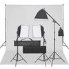 vidaXL fotostudies&aelig;t med lampes&aelig;t og baggrund