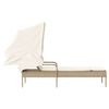 vidaXL loungesofa med baldakin polyrattan beige