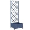 vidaXL havekrukke med espalier bl&aring;gr&aring; 40x40x121,5 cm PP