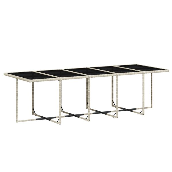 vidaXL lounges&aelig;t til haven 11 dele med hynder polyrattan lysegr&aring;