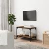 vidaXL tv-bord 60x33x41 cm konstrueret tr&aelig; og st&aring;l brun egetr&aelig;sfarve