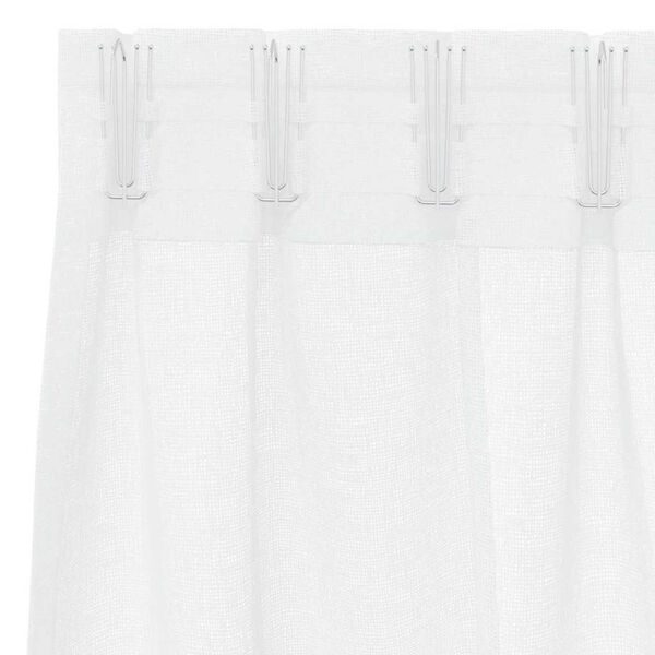 vidaXL Voile Gardin med gardiner 2 pcs Hvid 245 x 140 cm Polyester