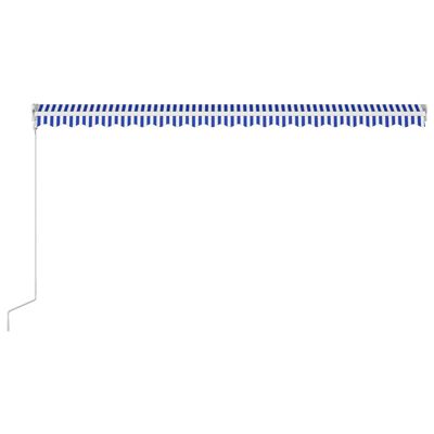 vidaXL foldemarkise automatisk betjening 500 x 300 cm blå og hvid
