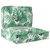vidaXL Palle Pudes&aelig;t Oxford stof Gr&oslash;n Blad M&oslash;nster 70 x 70 x 12 cm