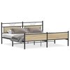 vidaXL sengeramme uden madras 200x200 cm metal sonoma-eg