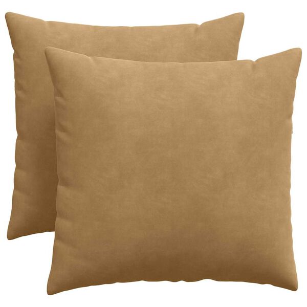 vidaXL Sofapuder 2 pcs Brun 50 x 50 cm Velourstof