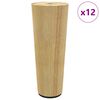 vidaXL M&oslash;belben 12 pcs Brun &Oslash; 44 x 100 mm Massiv Eucalyptus Tr&aelig;