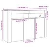 vidaXL Sideboard Gammelt tr&aelig; 116 x 30 x 75 cm Konstrueret tr&aelig;