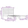 vidaXL sengeramme 120x190 cm Small Double massivt tr&aelig; hvid