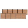 vidaXL Hegnspanel 10 pcs WPC og Aluminium Brun