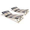 vidaXL lamelbunde til seng 2 stk. 42 lameller 7 zoner 80 x 200 cm