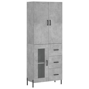 vidaXL h&oslash;jskab 69,5x34x180 cm konstrueret tr&aelig; betongr&aring;