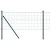 vidaXL Eurohegn Ground Fix 50 x 0,6 m PVC-belagt st&aring;l Gr&oslash;n Mesh