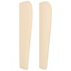 vidaXL sengegavl med kanter 203x23x118/128 cm stof cremefarvet