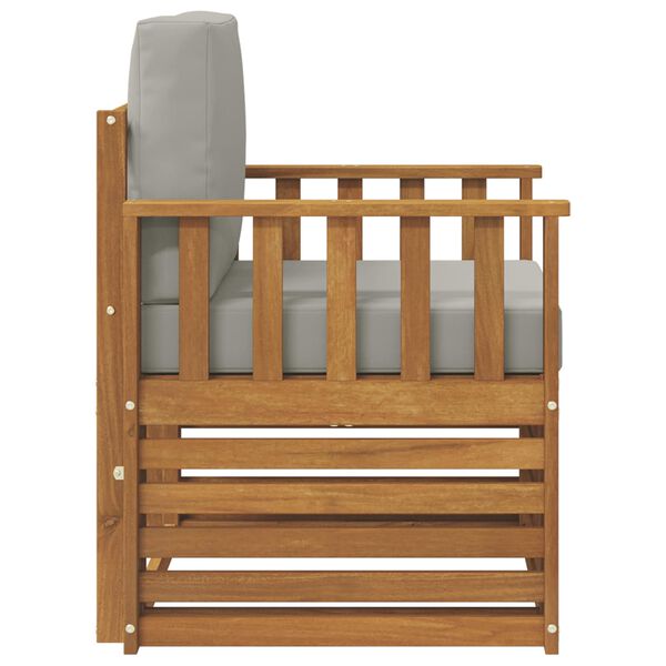 vidaXL Udend&oslash;rs sofagruppe med pude Naturfarvet 71 x 63 x 73 cm