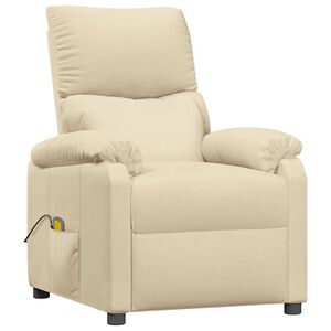 vidaXL massagestol stof cremefarvet
