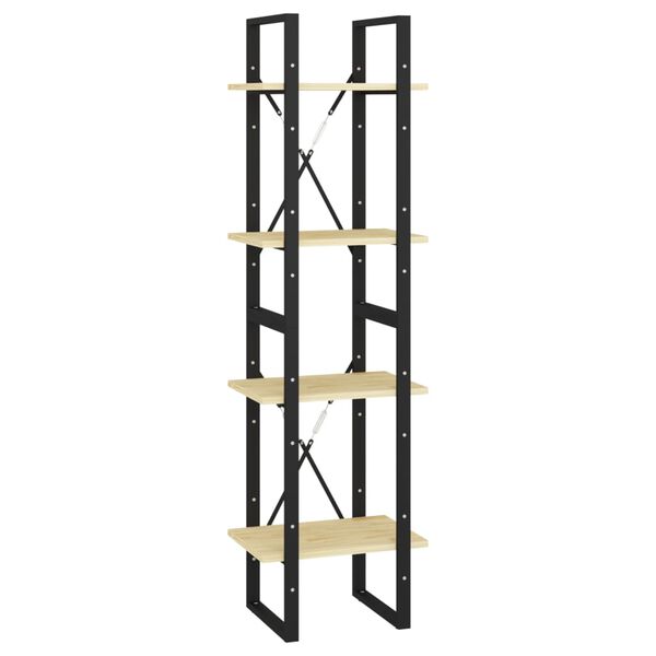 vidaXL bogreol 40x30x140 cm 4 hylder massivt fyrretræ