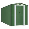 vidaXL haveskur 192x440x223 cm galvaniseret st&aring;l gr&oslash;n