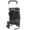 vidaXL Indk&oslash;bsvogn Sort 47 x 39 x 100,5 cm Oxford stof