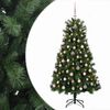 vidaXL Kunstigt h&aelig;ngslet juletr&aelig; med julekugler 150 cm 150 LED'er