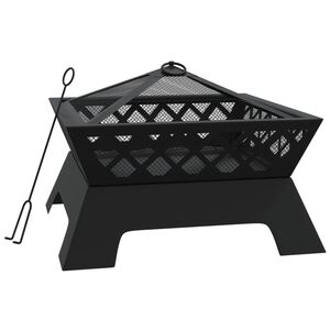 vidaXL b&aring;lfad med ildrager 50 cm XXL st&aring;l