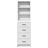 vidaXL Highboard med skuffe Hvid 40 x 41 x 135 cm Konstrueret tr&aelig;